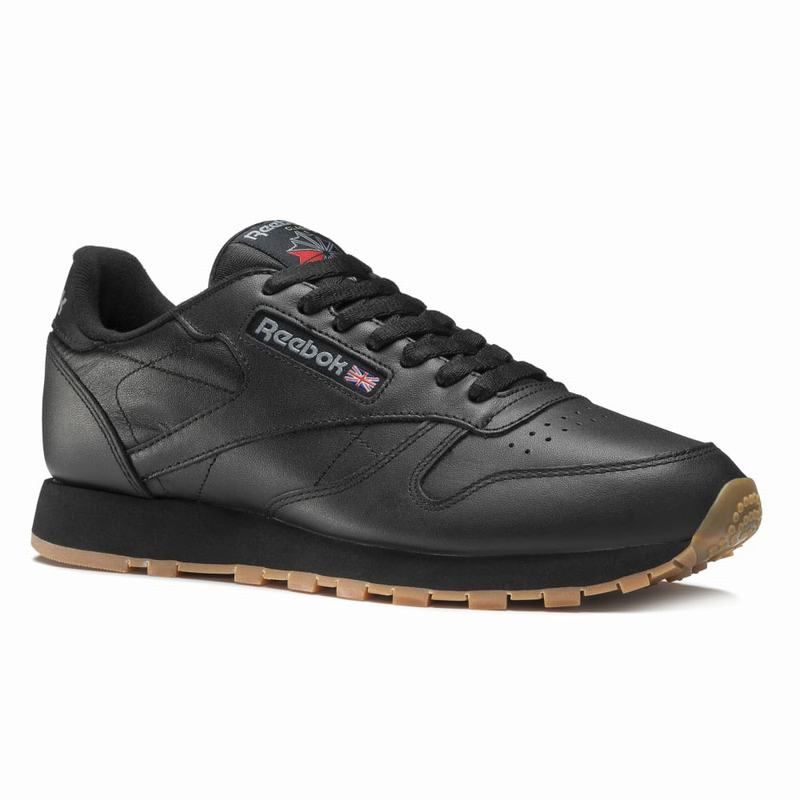 Reebok Classic Leather Shoes Mens Black India FR7143VA